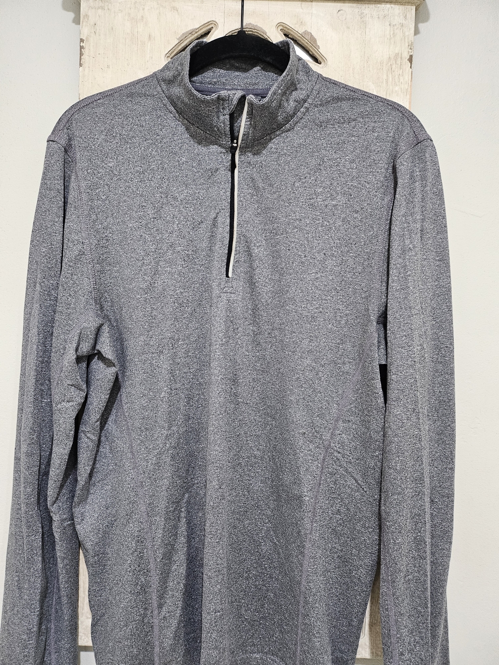 Xersion Heathered Gray Zip-Front Pullover Size S
